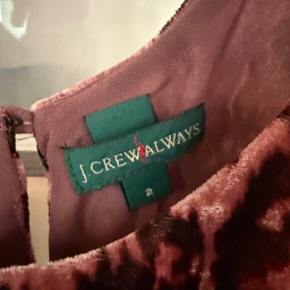 J Crew Printed Velvet Tank Top (Leopard) Size 2 - Picture 3 of 3